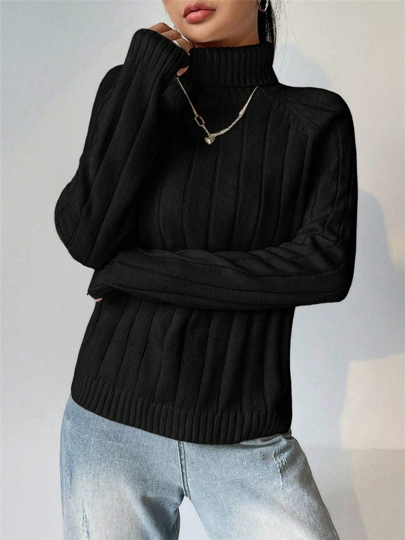 Pull en tricot pour femmes avec col montant Chic und Stil