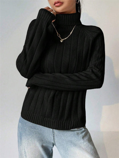 Pull en tricot pour femmes avec col montant Chic und Stil