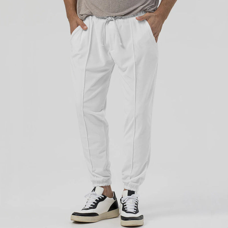 Men's leisure pants set with elastic waistband and breathable properties Chic and style