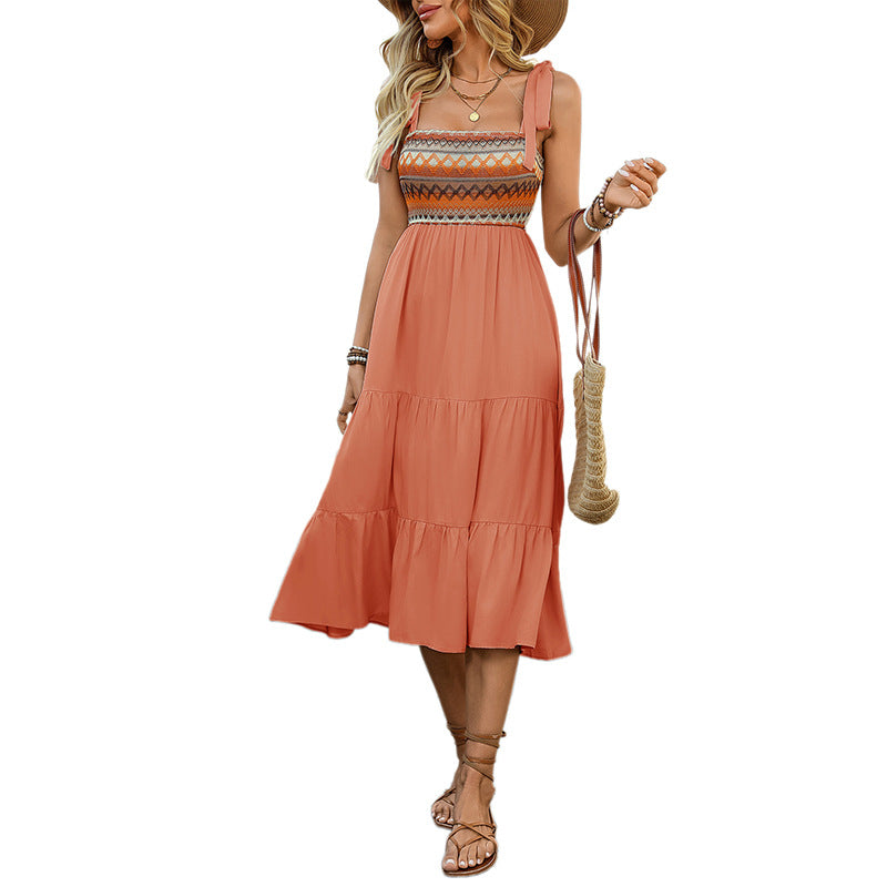 Robe d'été à bretelles ajustables pour femmes Chic und Stil