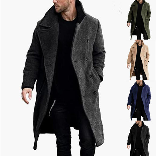 Elegant coat for men with wide collar Chic and Style