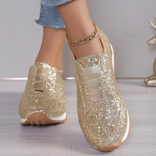 Baskets à Enfiler Brillantes Chic und Stil pour Femmes