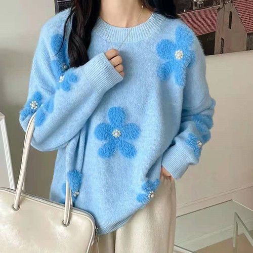Pull en tricot douillet pour femme avec accents de perles Chic und Stil