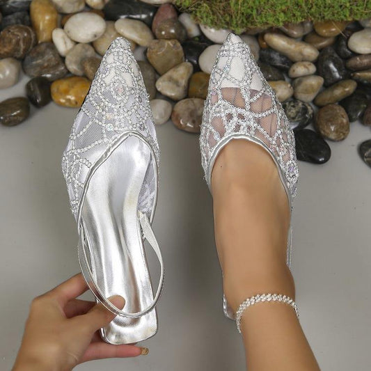 Dames Escarpins à talon ouvert élégants avec un motif en dentelle délicat et un talon bloc confortable Chic und Stil