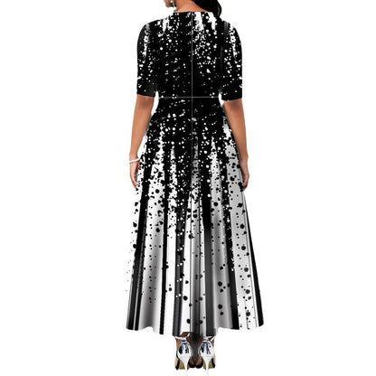 Robe maxi femme avec motif éclaboussure créatif Chic und Stil