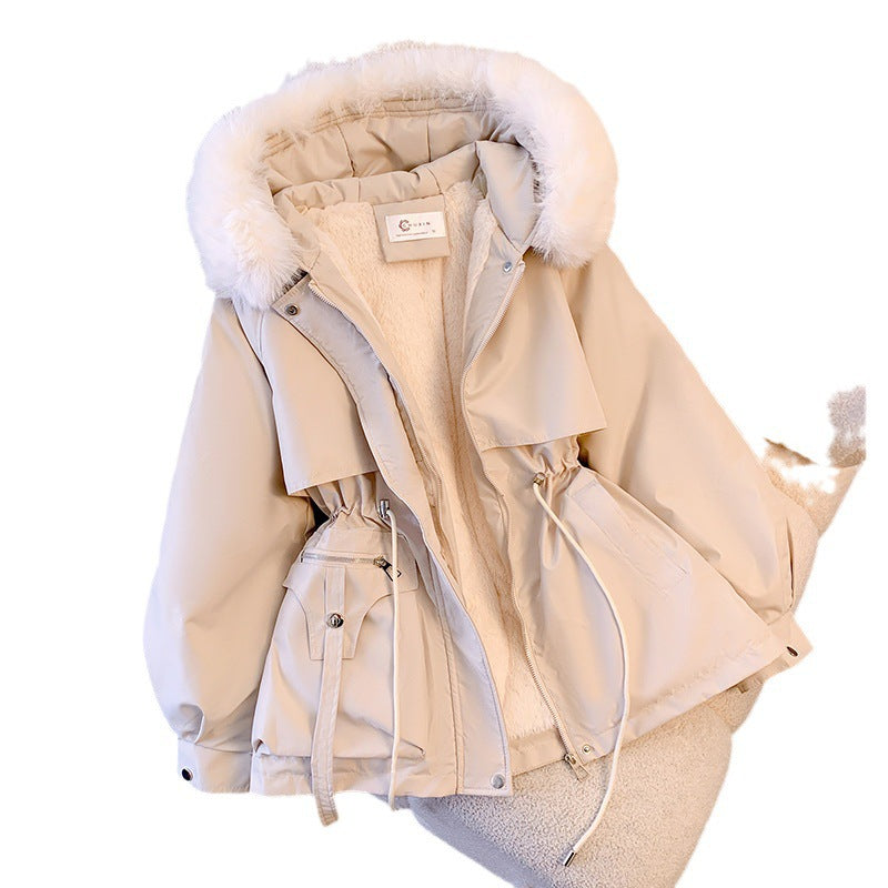 Dames élégante manteau d'hiver avec col en fausse fourrure amovible Chic und Stil