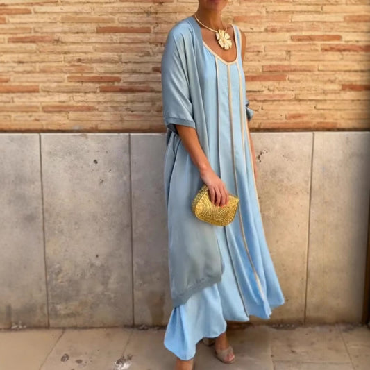 Robe maxi femme avec motif rayé tendance Chic und Stil