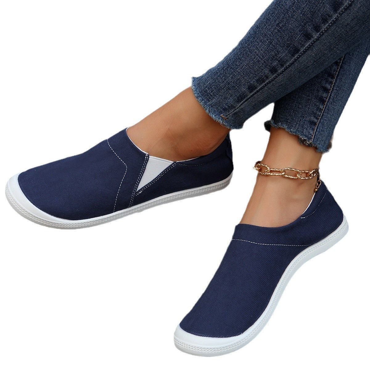 Baskets Slip-On Élastiques Chic und Stil pour Femmes