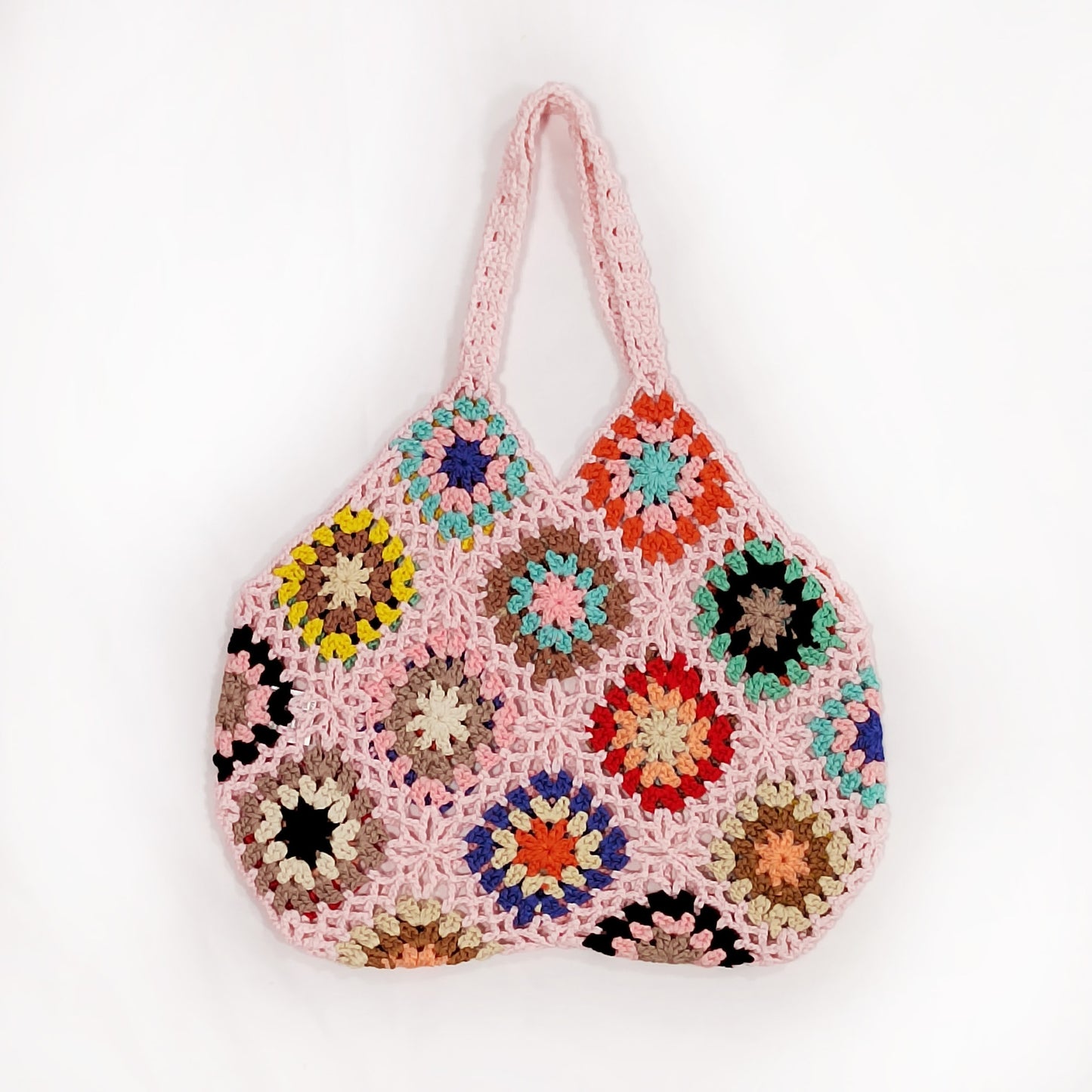 Dames Crochet Grand-Mère Carré Sac de Transport Chic und Stil