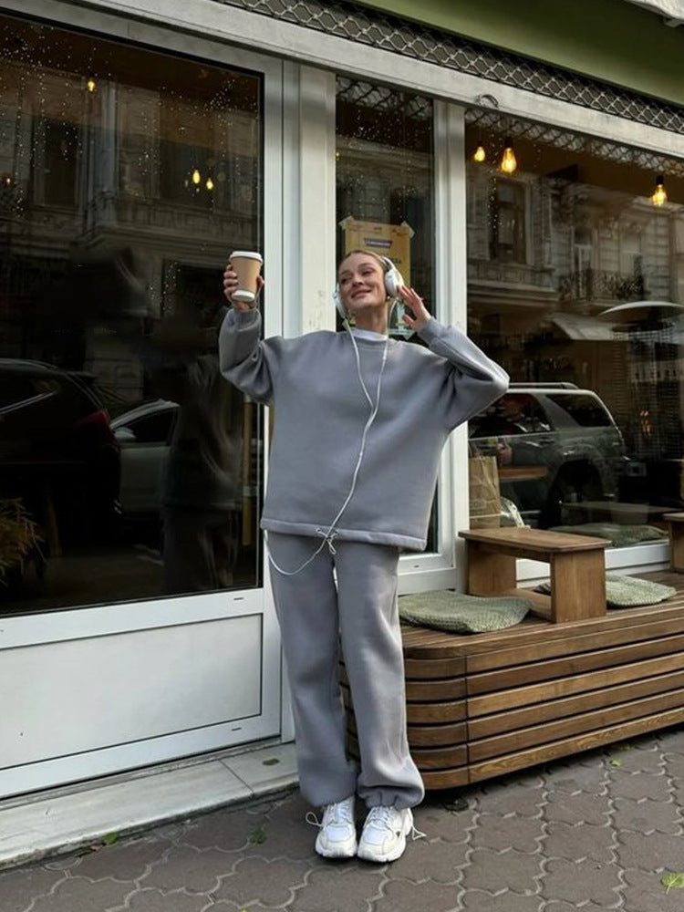 Ensemble de pull décontracté pour femmes et pantalon large Chic und Stil
