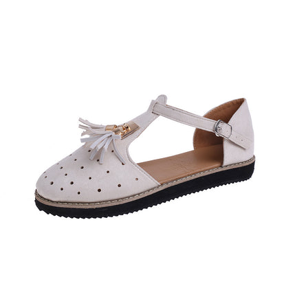 Ballerines élégantes pour dames avec un détail de frange tendance et une sangle réglable Chic und Stil