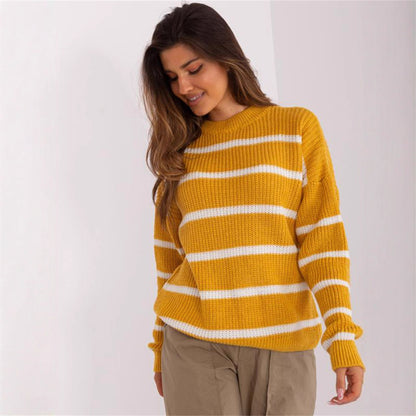 Pull-over en tricot décontracté pour femmes avec un motif à rayures moderne et une coupe ample Chic und Stil
