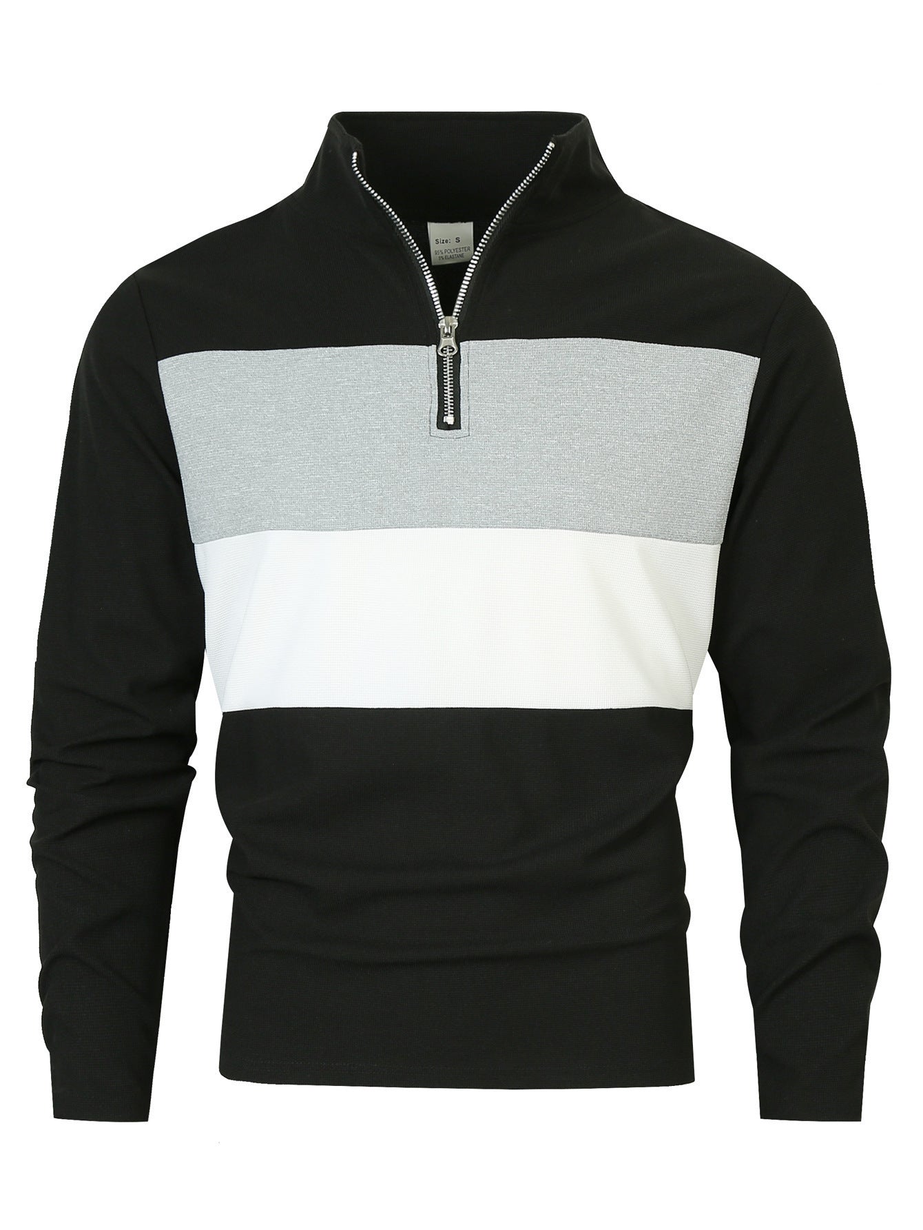 Pull-over zippé pour hommes avec une coupe de couleur tendance et un style confortable Chic und Stil
