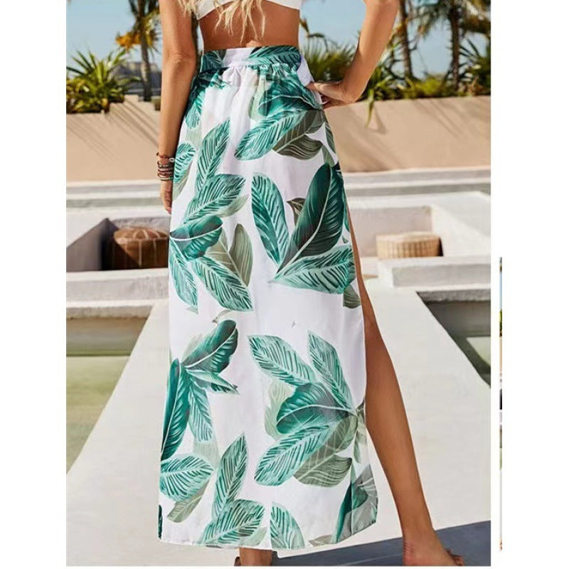 Jupe maxi en chiffon fendue pour femmes Chic und Stil