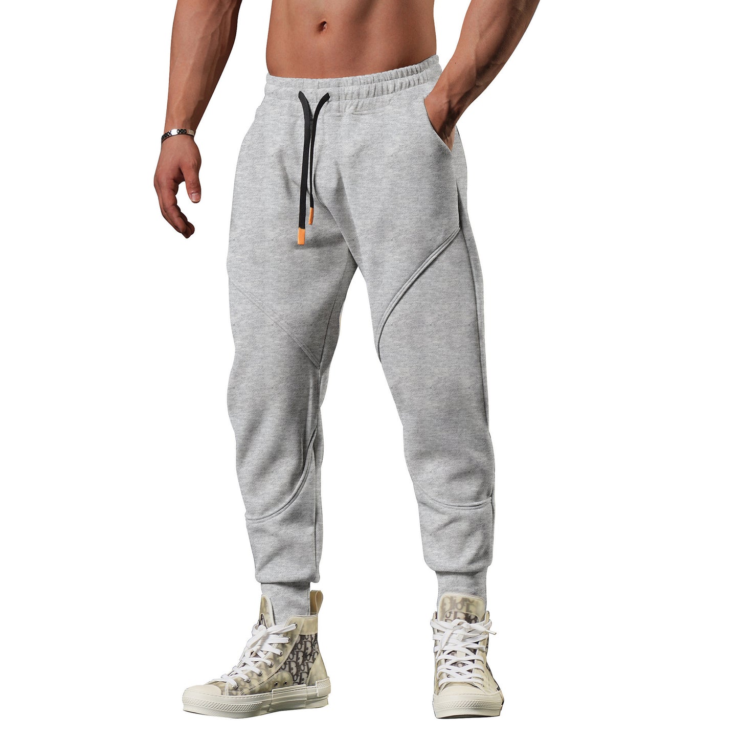 Men's sports pants with an innovative cut and practical pockets Chic and Style