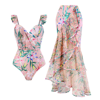 Maillot de bain pour dames avec jupe portefeuille élégante et détails froncés raffinés Chic und Stil