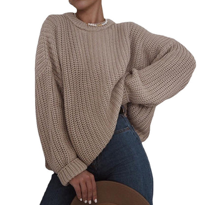 Pull en grosse maille pour femmes avec coupe décontractée et manches oversized Chic und Stil