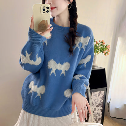 Pull en tricot douillet pour femmes avec motif ludique Chic und Stil