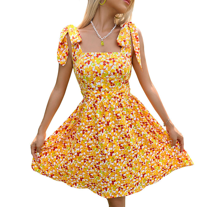 Robe d'été à imprimé floral pour femmes Chic und Stil