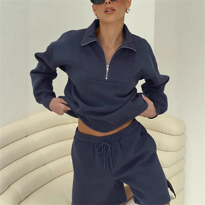 Ensemble Sweatshirt et Shorts Chauffant pour Femmes Chic und Stil