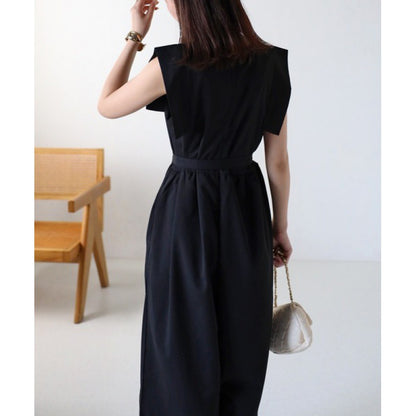Dames Élégante Robe Maxi Sans Manches Chic und Stil