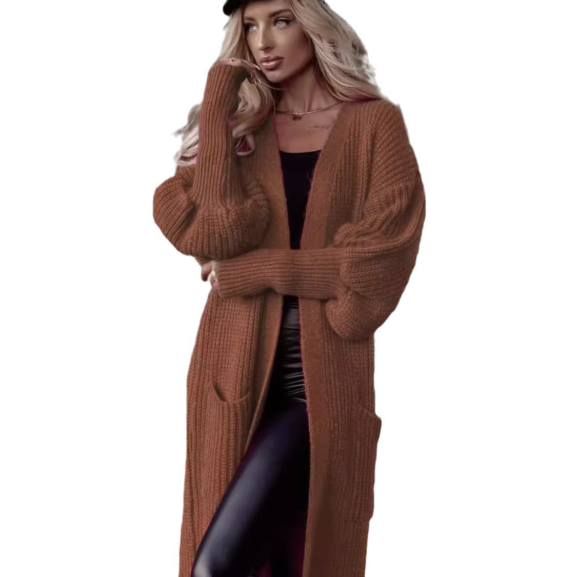 Dames Grand manteau en tricot Chic und Stil