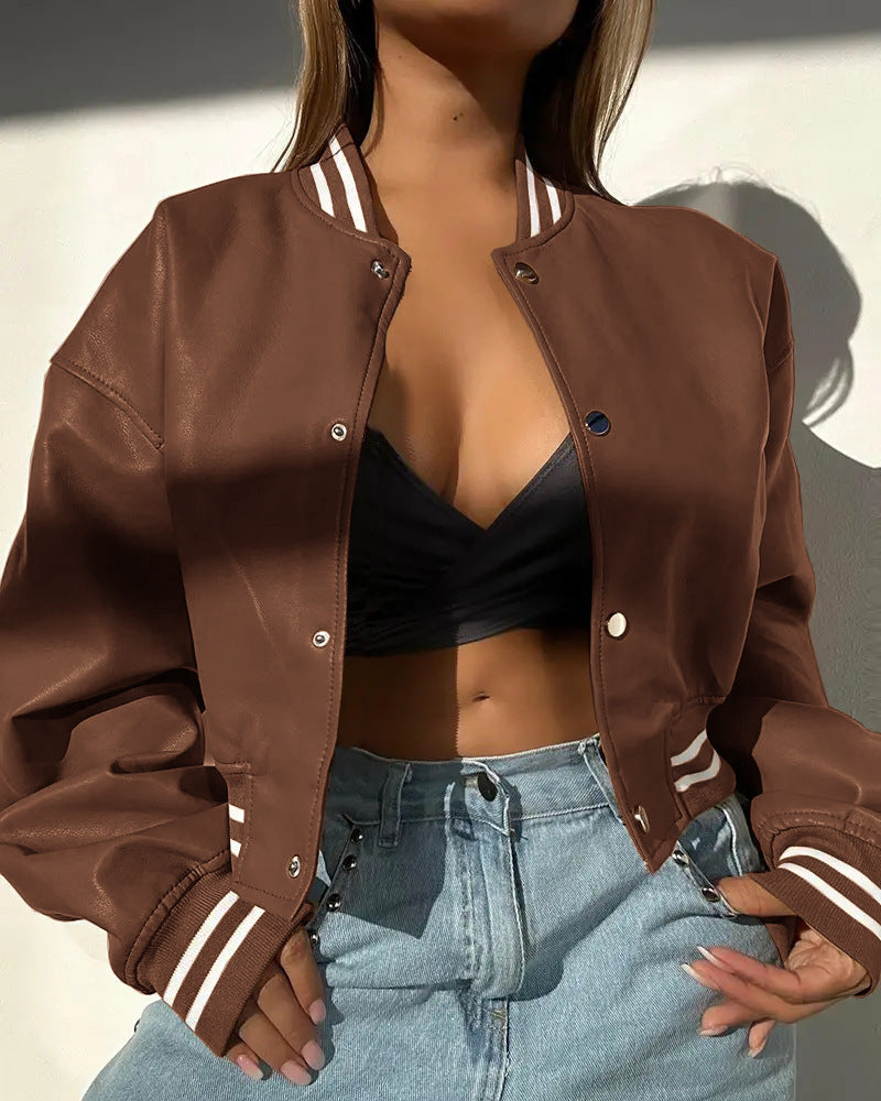 Casual bomber jacket for women with sporty accents Chic and Style