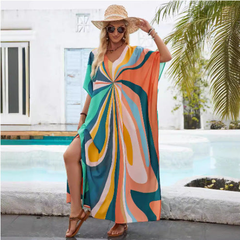 Femmes Bohemian robe de plage en drap de papillon Chic und Stil