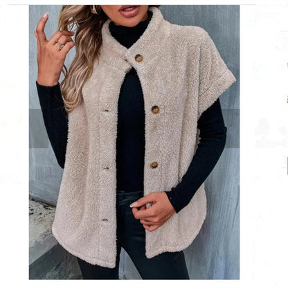 Dames gilet douillet avec boutons et poches Chic und Stil