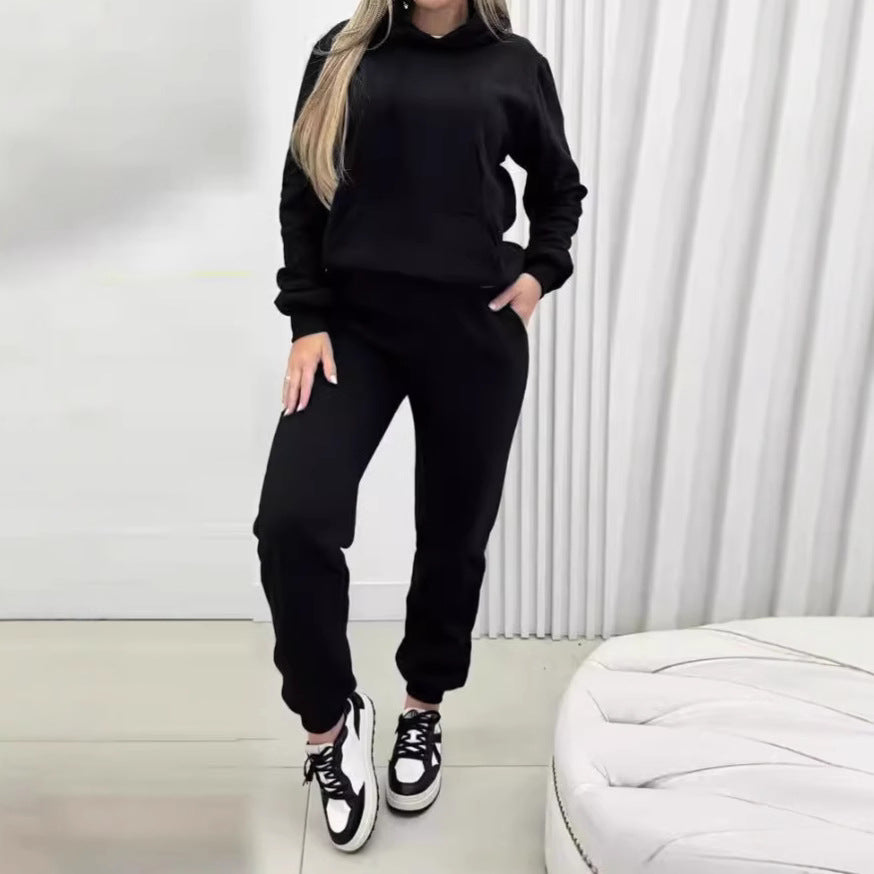 Dames ensemble de sweat à capuche confortable avec poches pratiques Chic und Stil