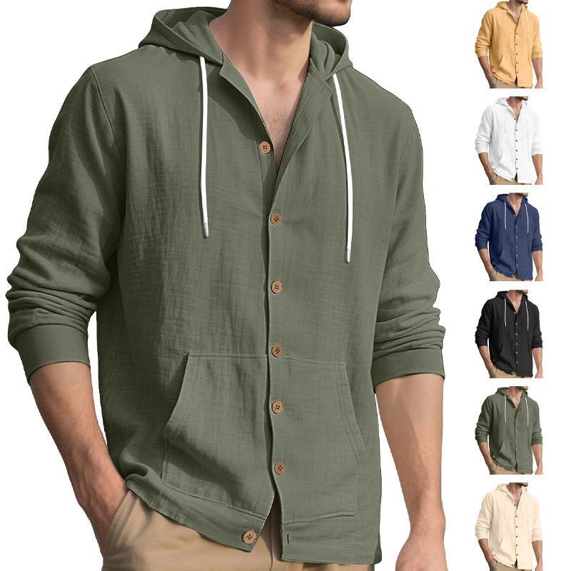 Elegant casual jacket for men with hood and practical pockets Chic and Style