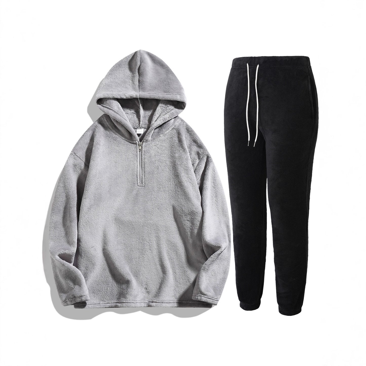 Soft fleece hooded sweatshirt and jogging pants set for women Chic und Stil