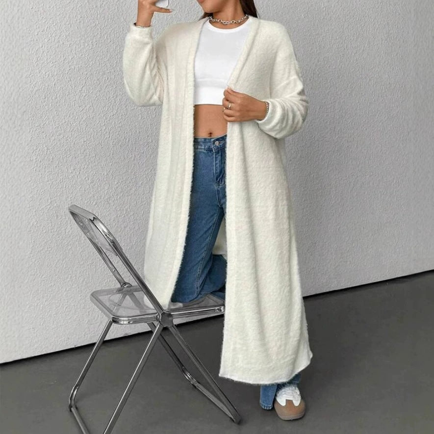 Dames Élégante Long Gilet Chic und Stil