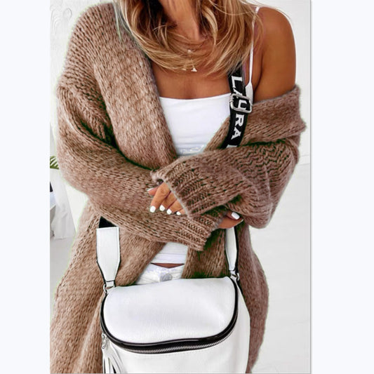Cardigan en tricot épais pour femme avec design ouvert et coupe décontractée Chic und Stil