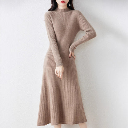 Robe en tricot pour femmes au design côtelé élégant Chic und Stil