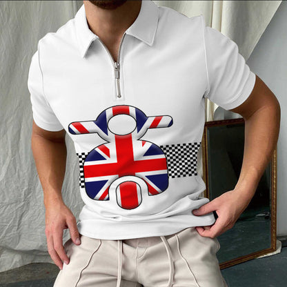 Polo-shirt à manches courtes à carreaux élégant pour hommes Chic und Stil