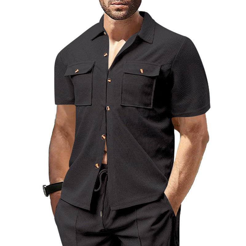 Chemise utilitaire à manches courtes pour hommes avec poches poitrine pratiques Chic und Stil