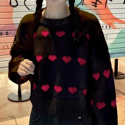 Pull femme avec motif en cœur et coupe décontractée Chic und Stil