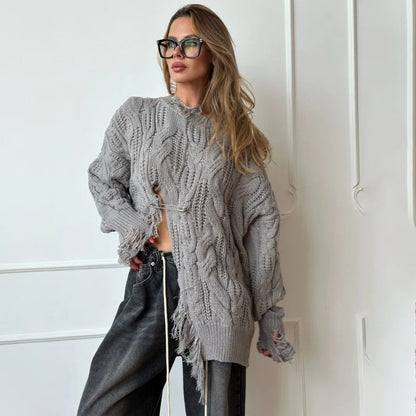 Pull en tricot surdimensionné pour femmes Chic und Stil