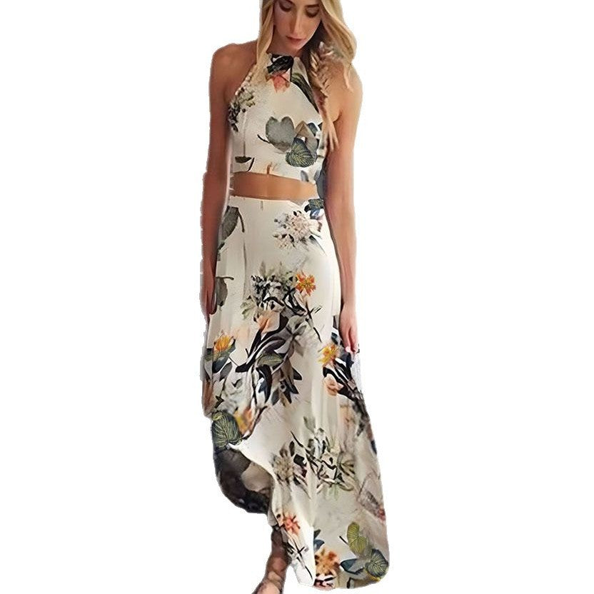 Dames Floral Deux-Pièces Set Chic und Stil