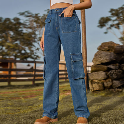 Dames bretelles cargo avec poches pratiques et ceinture élastique Chic und Stil