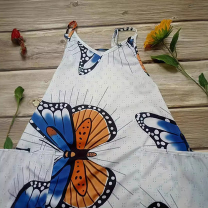 Combinaison pour femmes avec un motif de papillons coloré et des poches pratiques Chic und Stil