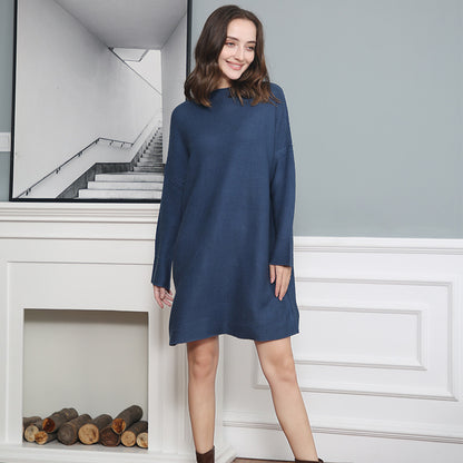 Dames Grand pull à col roulé en tricot doux Chic und Stil