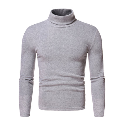 Pull à col roulé pour hommes en mélange de coton de haute qualité avec coupe ajustée Chic und Stil