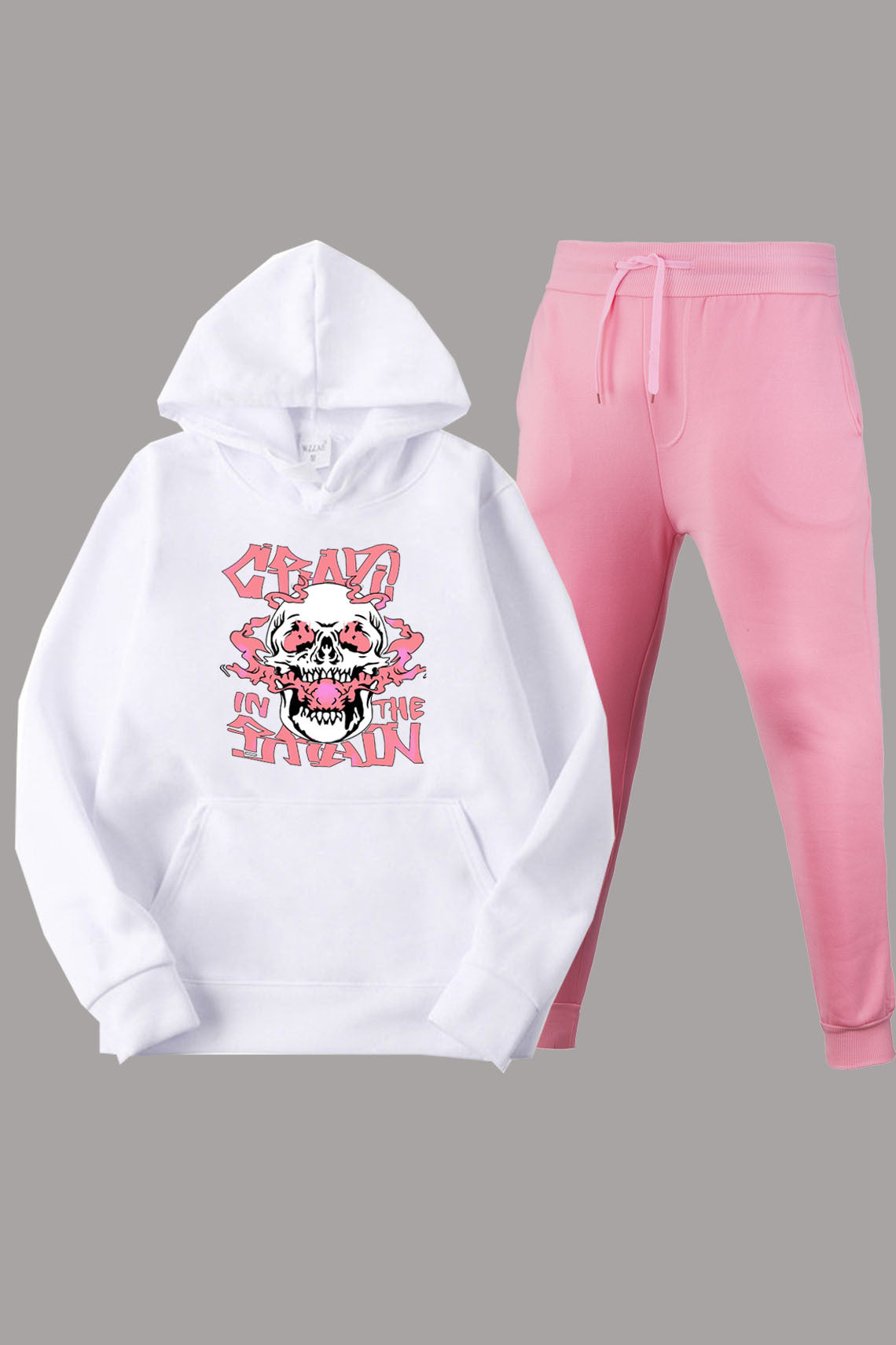 Women sporty hoodie with creative graphics and casual jogger pants Chic and Style