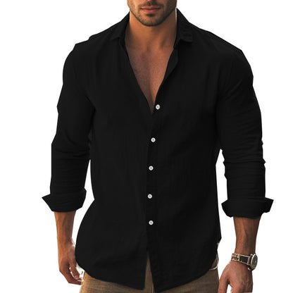 Chemise décontractée pour hommes à manches longues en tissu fabriqué de manière durable Chic und Stil