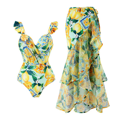 Maillot de bain pour dames avec jupe portefeuille élégante et détails froncés raffinés Chic und Stil