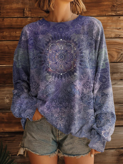 Sweat-shirt pour femmes avec design mandala créatif Chic und Stil