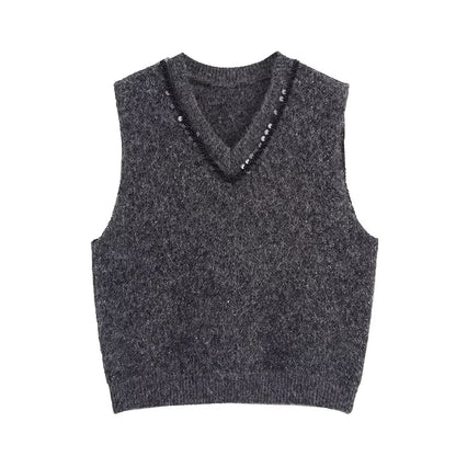 Dames gilet en tricot avec accents brillants Chic und Stil
