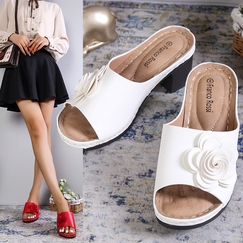 Sandales confortables pour femmes avec design de fleurs Chic und Stil